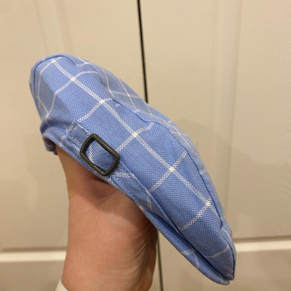 Janie and Jack Newsboy Cap Toddler Boy Blue White Size 2T 3 - Picture 1 of 3